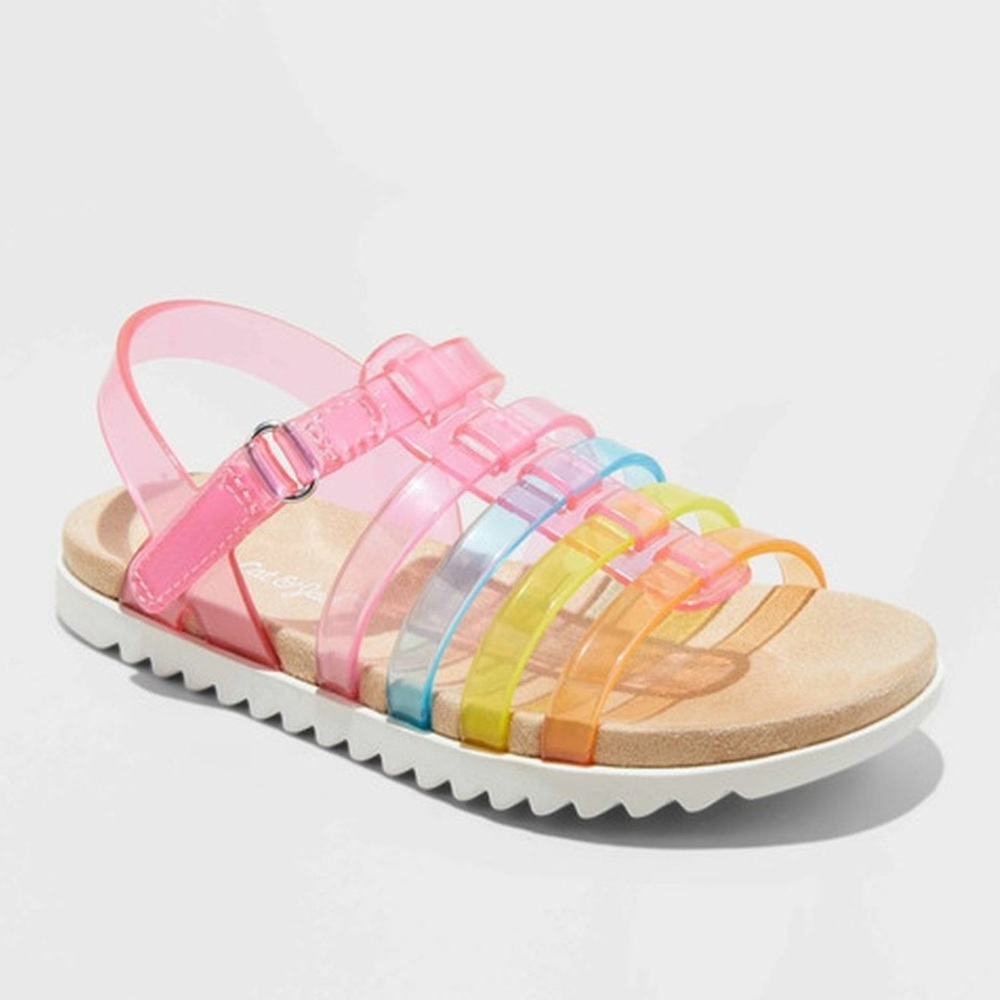 NWOT Cat & Jack Toddlers' Maggie Fisherman Jelly Sandals, 6